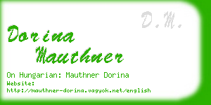 dorina mauthner business card